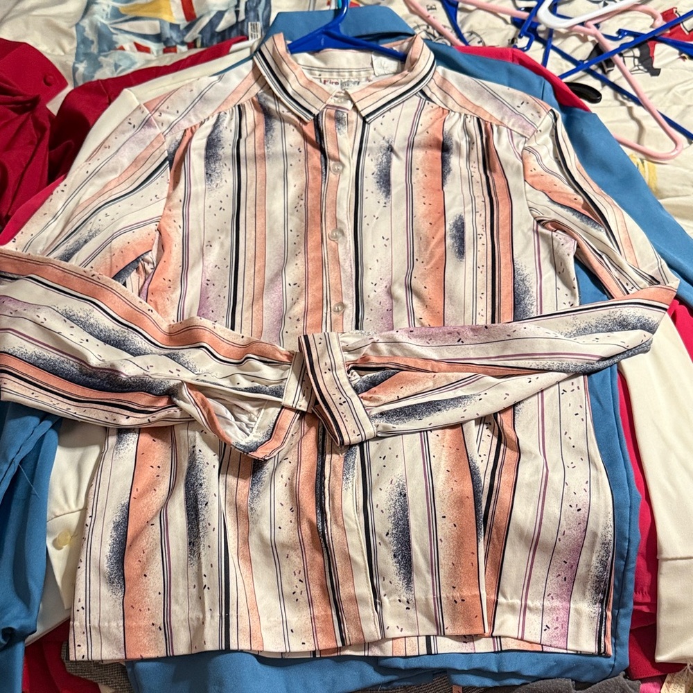 Islander Multicolor Striped Button Down Shirt - image 1